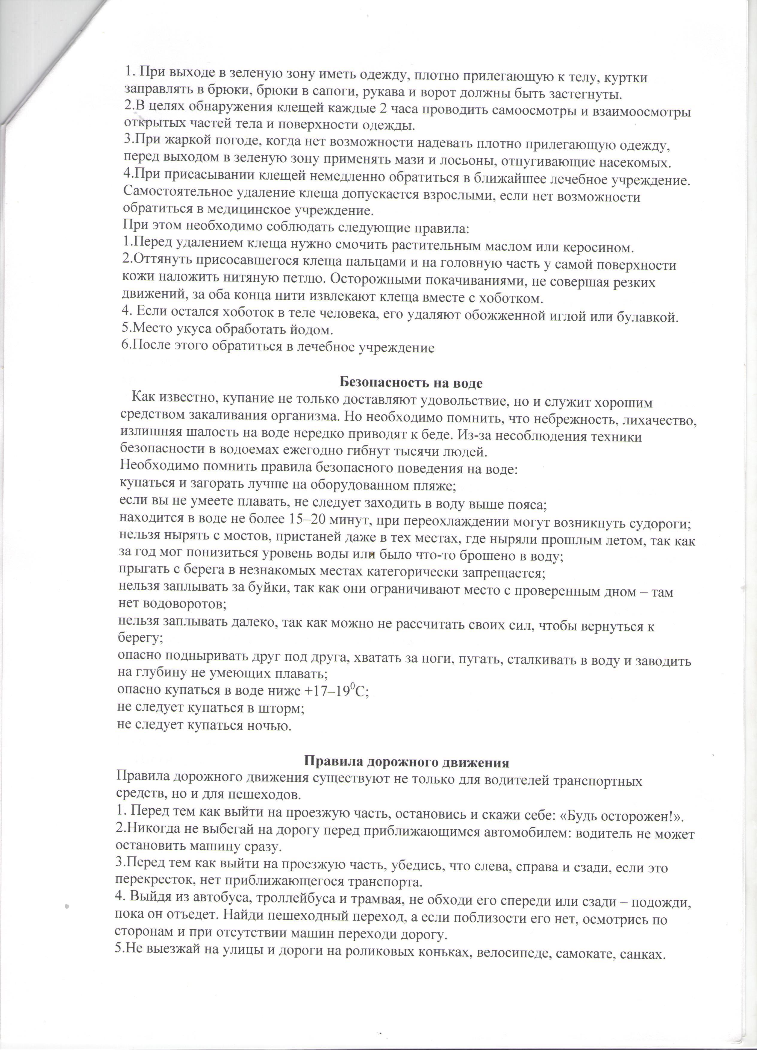Классный час "Безопасность летом". 10 "Б" класс. Салямова З.А.